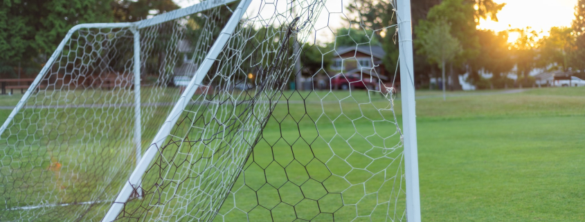 football net on a playing field